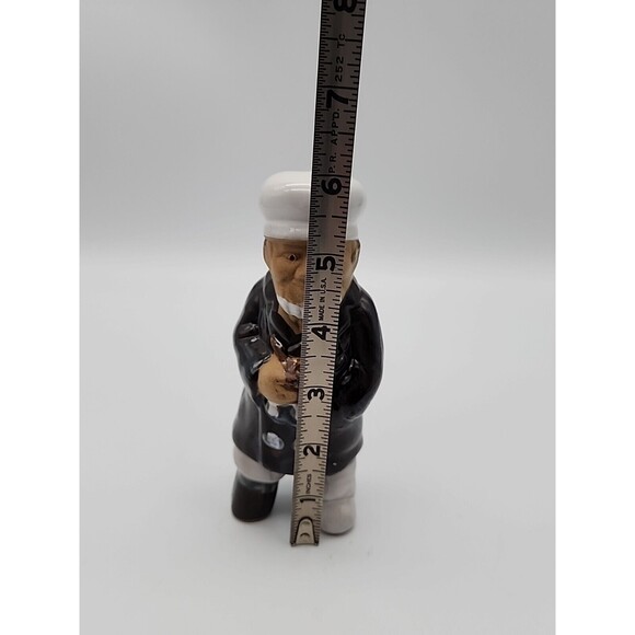 Sea Captain Peg Leg Glazed Pottery Ceramic Figurine Canadian Folk Art - Picture 8 of 12